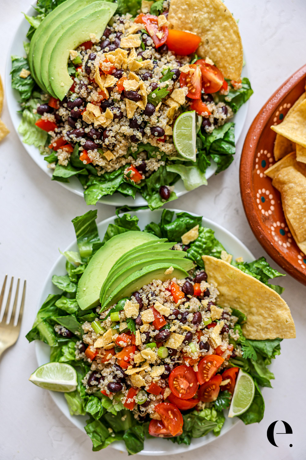 Quinoa Taco Salad Recipe in bowls