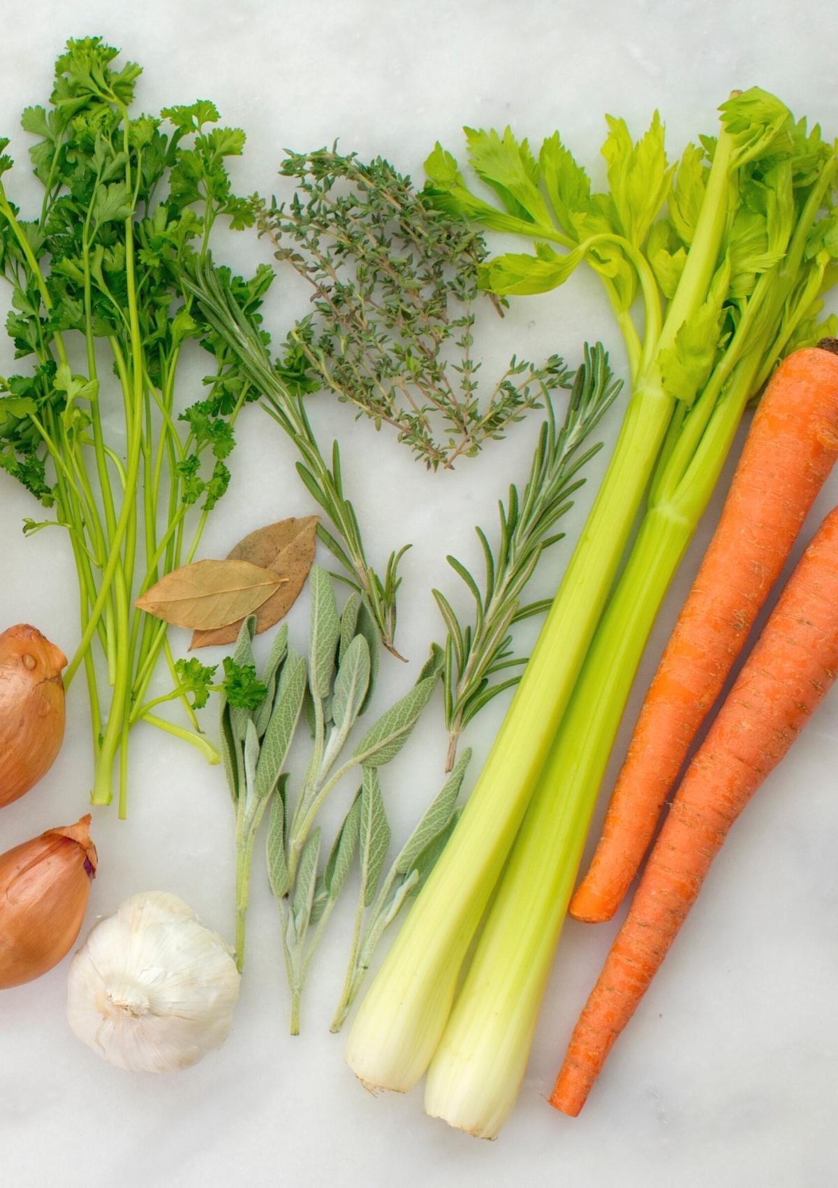 Carrot, Celery, Onion, Herbs