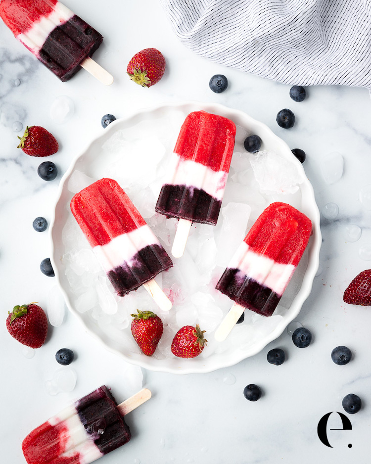 Red, White, and Blue Rocket Popsicles