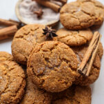 Close-up of almond flour pumpkin cookies