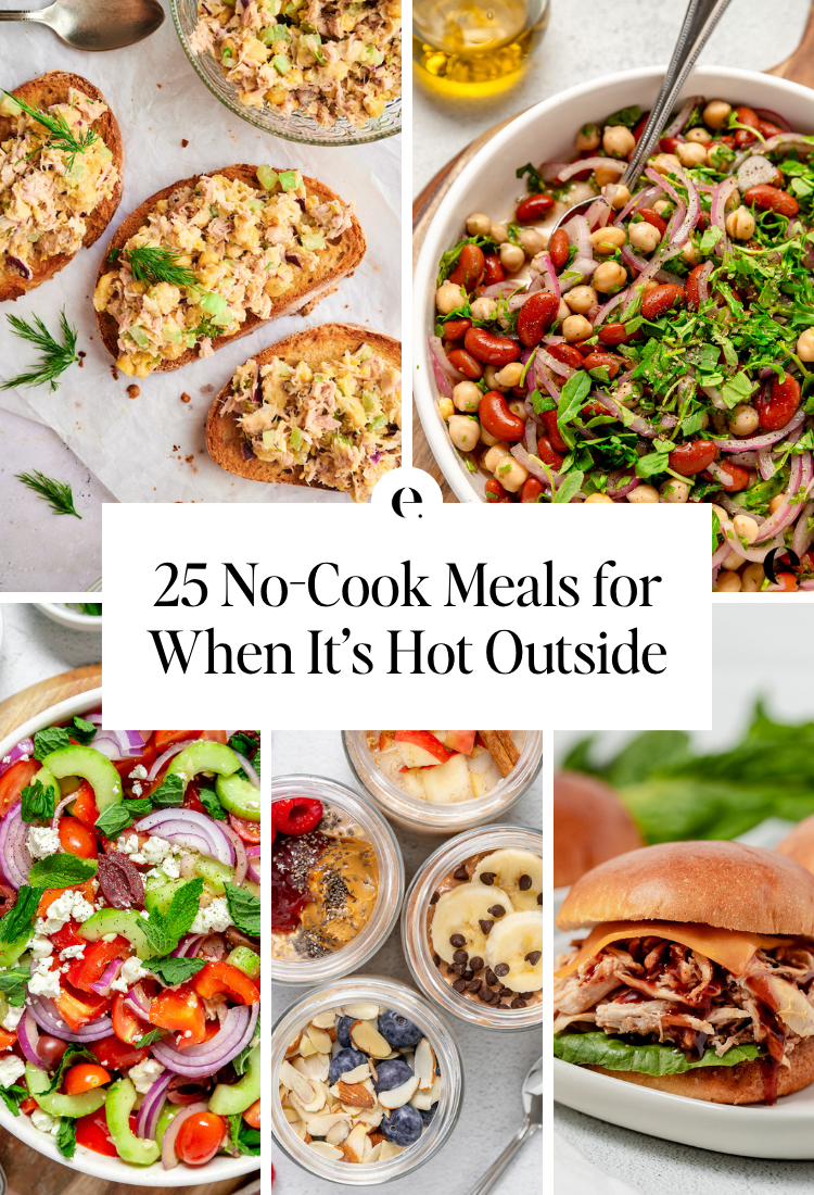 25 No-Cook Meals for When It’s Hot Outside tuna salad bean salad overnight oats
