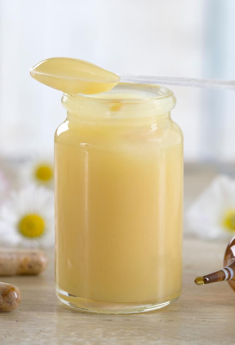 teaspoon of honey over jar