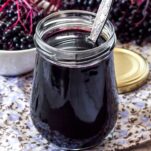 Elderberry Syrup Recipe in jar