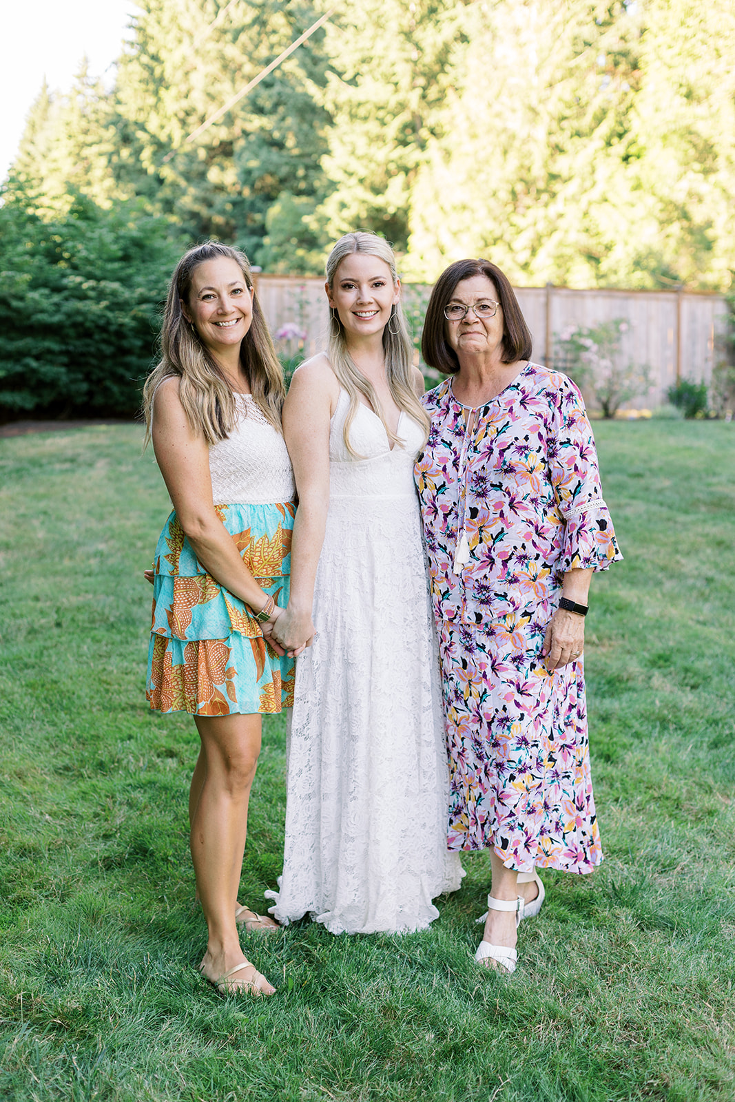 Elizabeth with sister and mom Wedding Photos