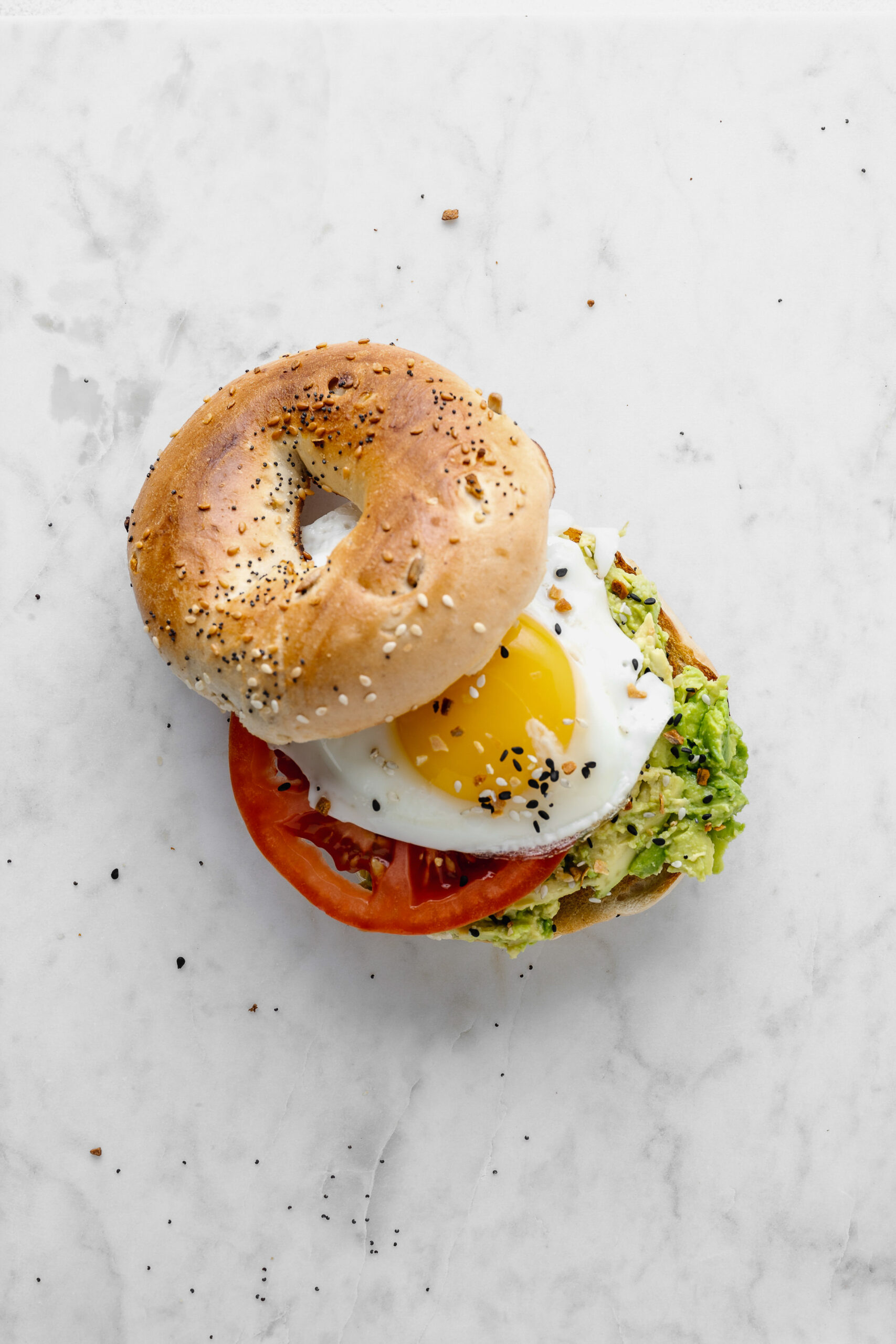 bagel with egg homemade