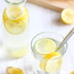 lemon ginger water in glasses