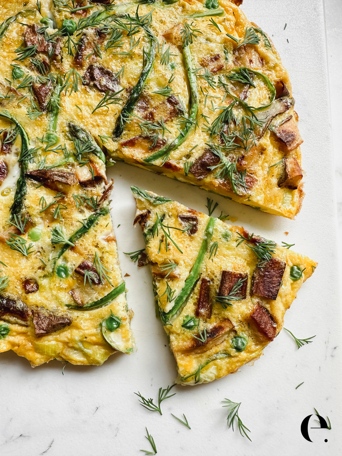 Spring Veggie Frittata with Asparagus & Leeks Elizabeth Rider