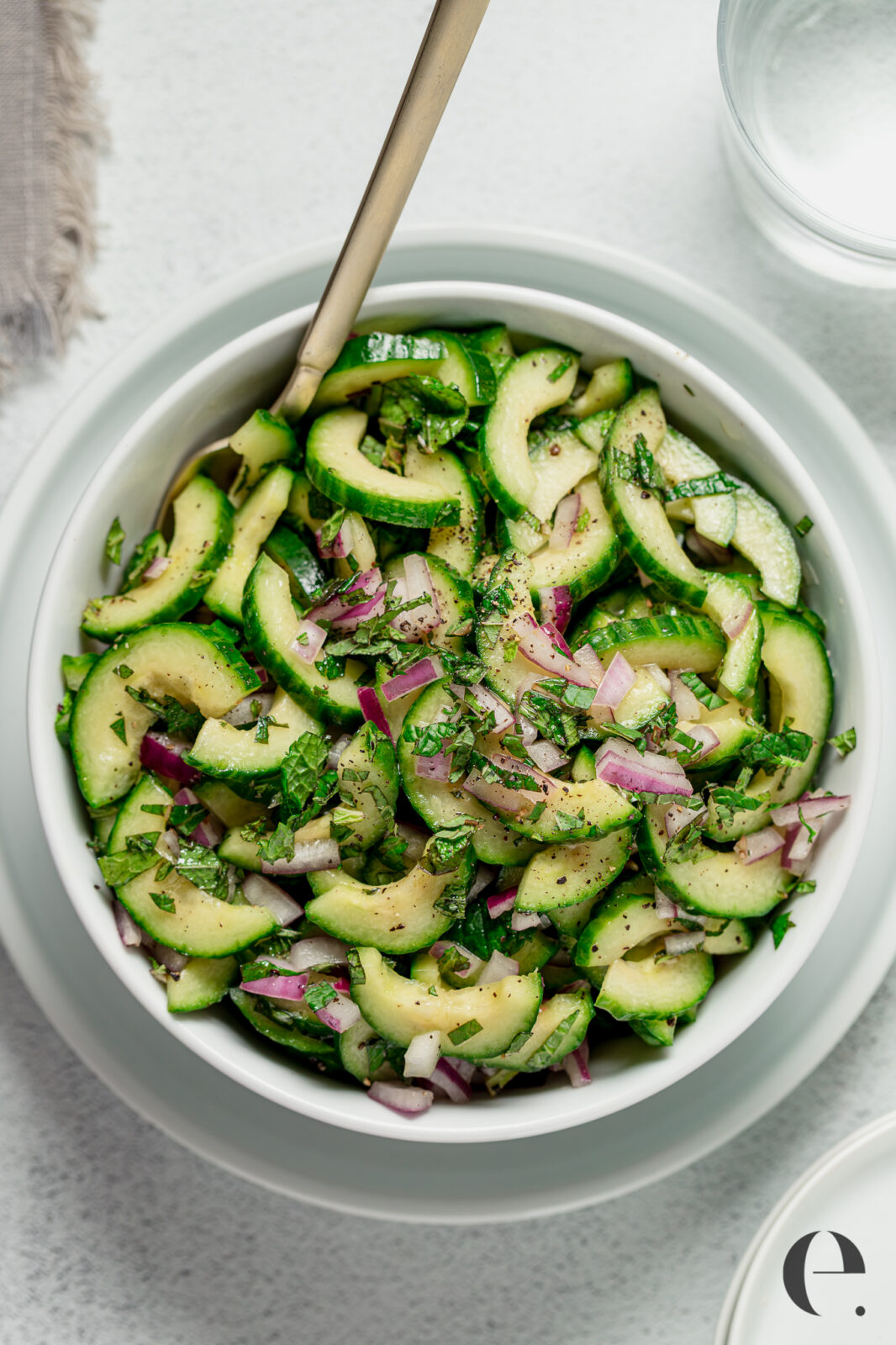 Cucumber Mint Salad | Elizabeth Rider