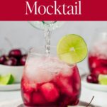 Tart Cherry Mocktail Anti-Inflammatory Alcohol-Free
