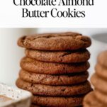 Chocolate Almond Butter Cookies (Flourless, 6 Ingredients)