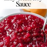 Easy Homemade Cranberry Sauce (5 Ingredients)