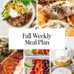 Fall Weekly Meal Plan: Healthy Dinners for the Week