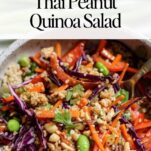 Thai Peanut Quinoa Salad (Crunchy, Vegan & Gluten-Free)